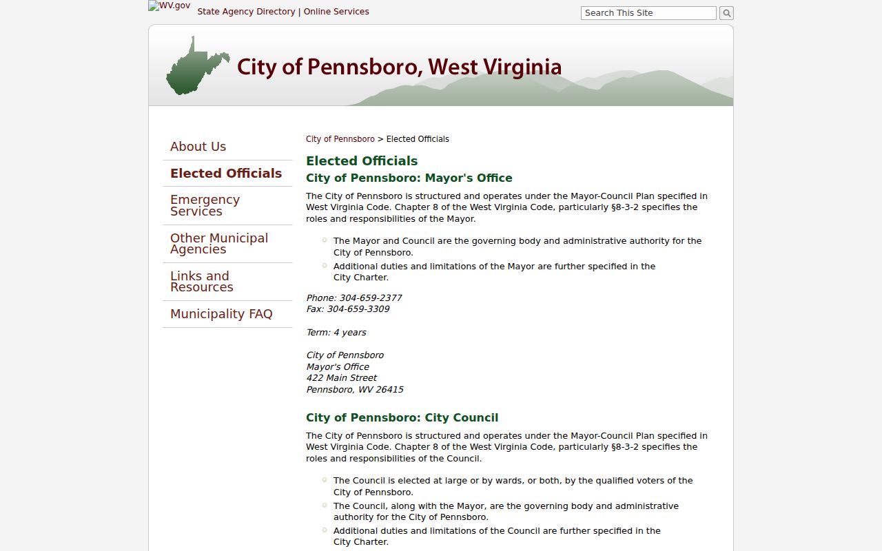 Pennsboro criminal records police leadership page