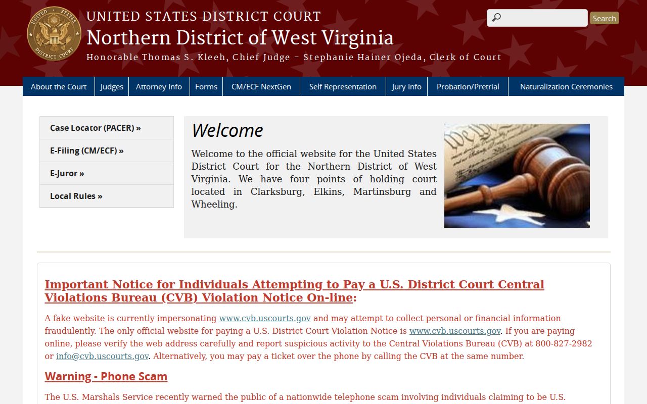 Ritchie County criminal records Northern District federal court